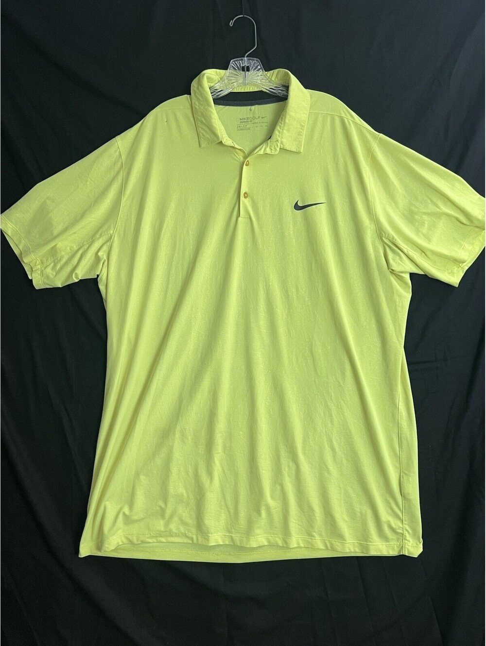 Nike Dri-FIT Golf Polo Performance Shirt Volt Neon 802845-702 Mens XXL *READ